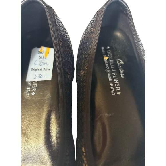 Donald J Pliner Womens 6.5M Leather Sequin Ballet Flats - Picture 3 of 7
